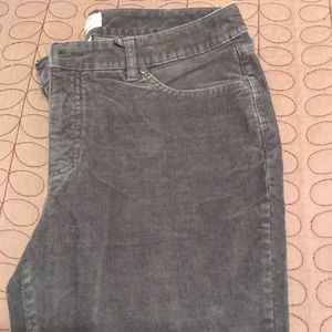 Ladies Grey  Corduroy Pants